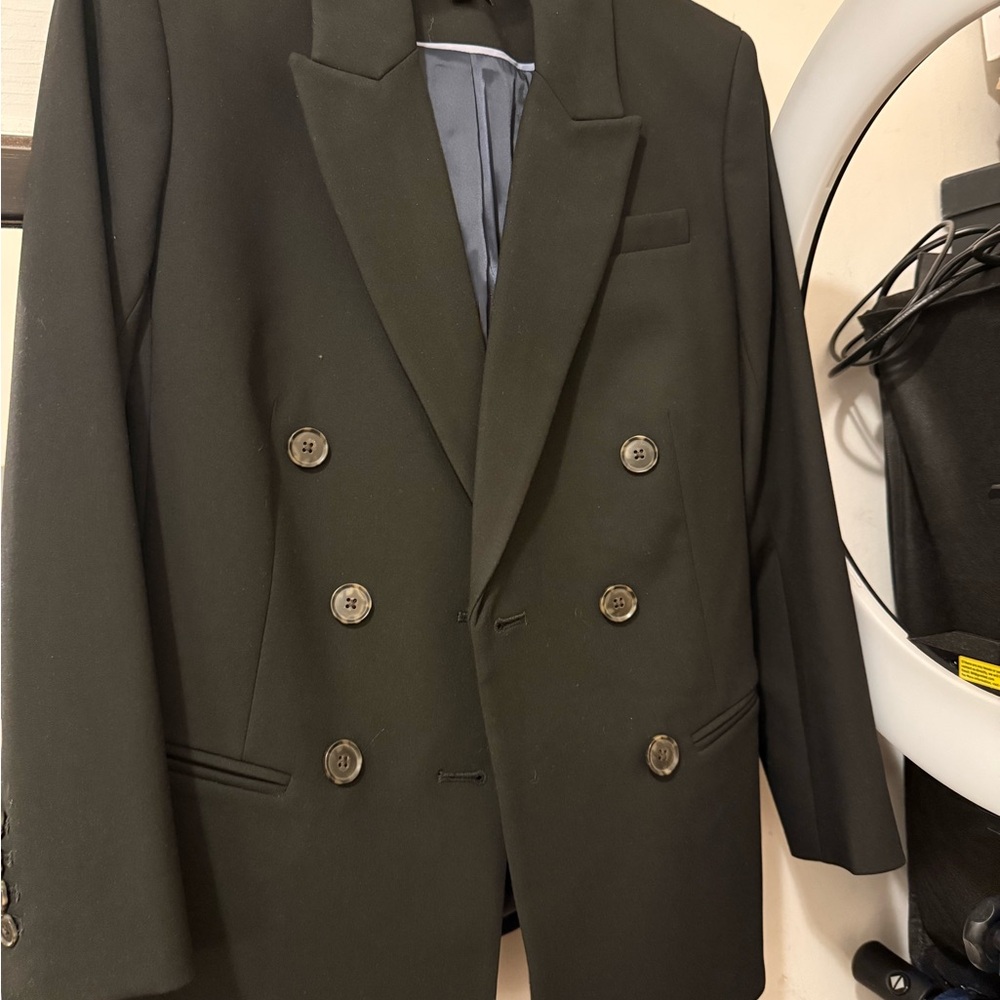 J. Crew Black Double-Breasted Blazer